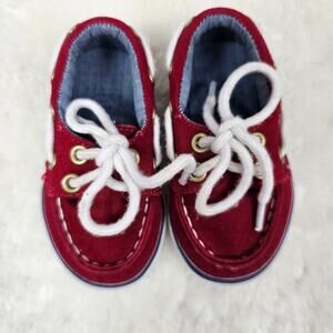 Janie and Jack Red Boat Shoes Baby/Infant Size 4